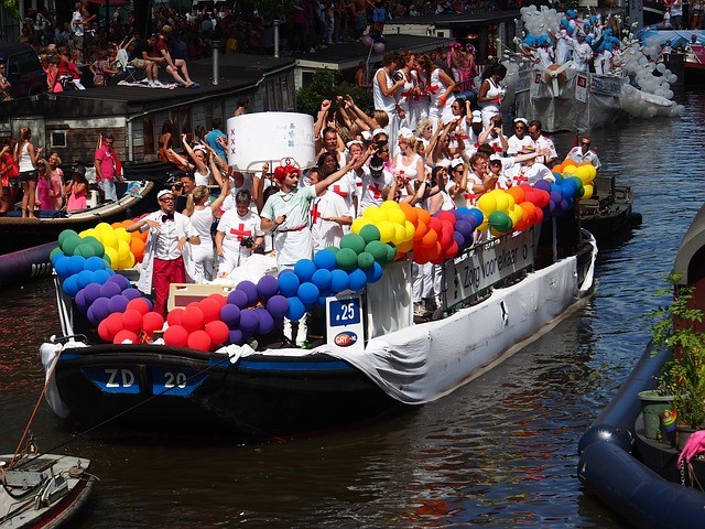 Our boat at Amsterdam Gay pride